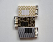 Matchboxes / F. Scott Fitzgerald Mini Books / Set of 24 / 1920s Art Deco / Metallic Shimmer / Wedding Party Favors / Gatsby