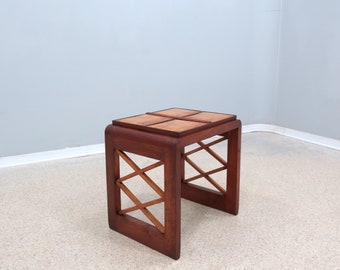 Table d'appoint/tabouret Maurizio Tempestini années 1940