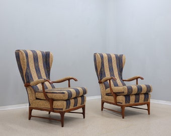 Mid century high back armchairs FRAMAR 1950s