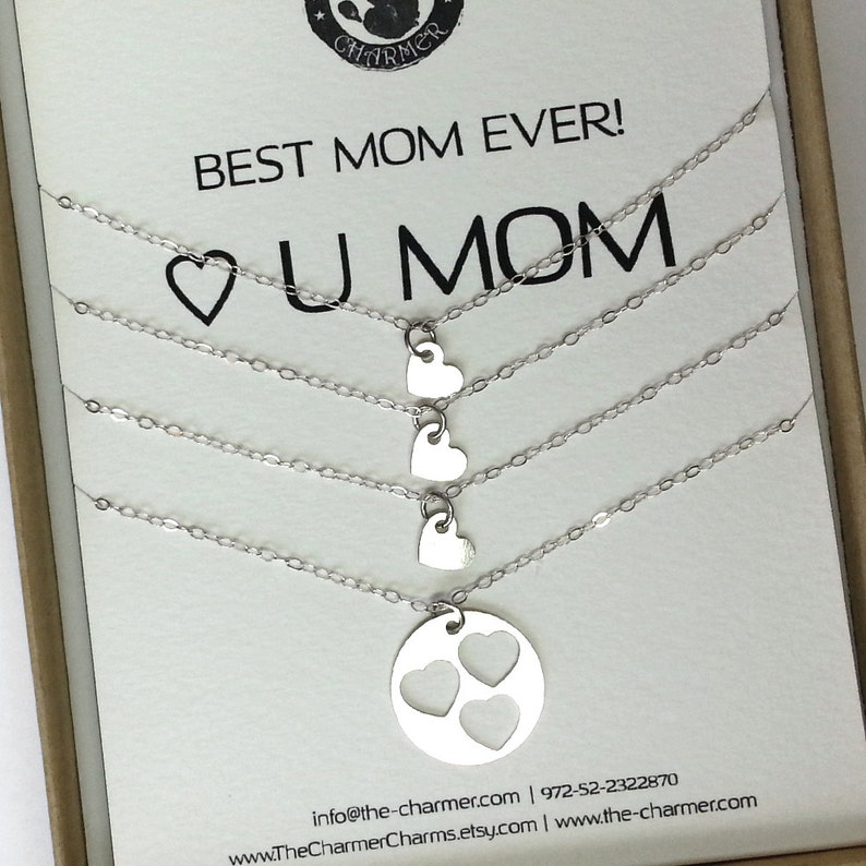 Mother and 3 daughter necklace Clearance