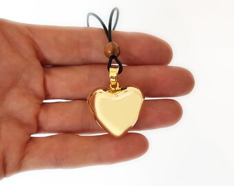 Harmony Ball, Pregnancy Necklace, Bola, Gold Heart Shape Bola Necklace, Pregnancy Gift  Jewelry, Harmony Ball Necklace