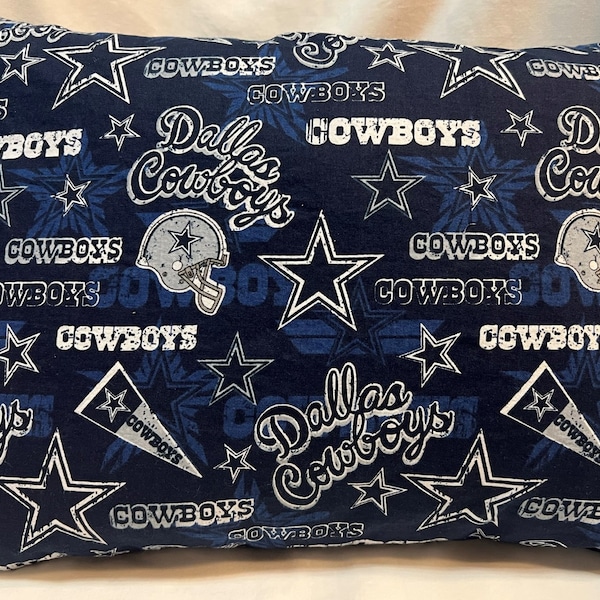 Dallas Cowboys Travel Pillow 16X12 Cotton with Pillow Insert & Zipper Football NFL