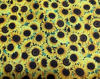 Sunflower Cotton Fabric,  by the yard Timeless Treasures