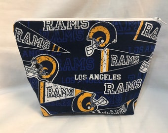 Los Angeles Rams Makeup/Travel/Cosmetic Bag NFL Football