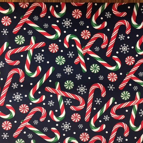 Candy Cane Fabric Etsy