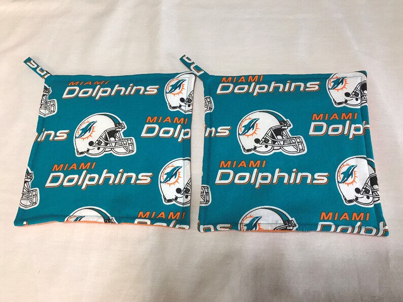 Miami Dolphins Pot HoldersHot Pads Set of 2