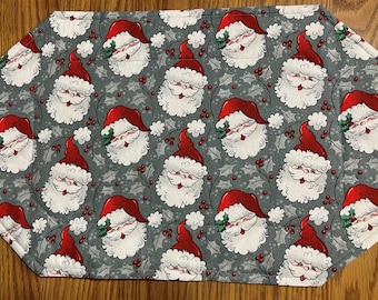 Santa Claus Christmas Holiday Placemats Set of 4