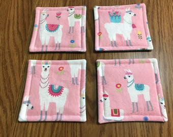 Alpaca Fabric Coasters Set of 4