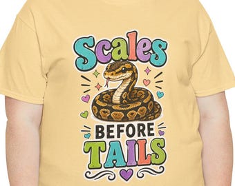 Snake Lover T-Shirt, Scales Before Tails Shirt, Ball Python Tee, Reptile Lover Gift, Snake Mom Shirt, Herpetology Gift, Cute Snake Shirt