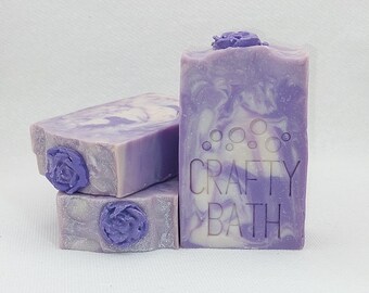 CALM COMPANION Artisan Soap | Relaxing LAVENDER Essential Oil Cold Process Soap | Aromatherapy Bath Gift | Pet Lover Handmade Soap