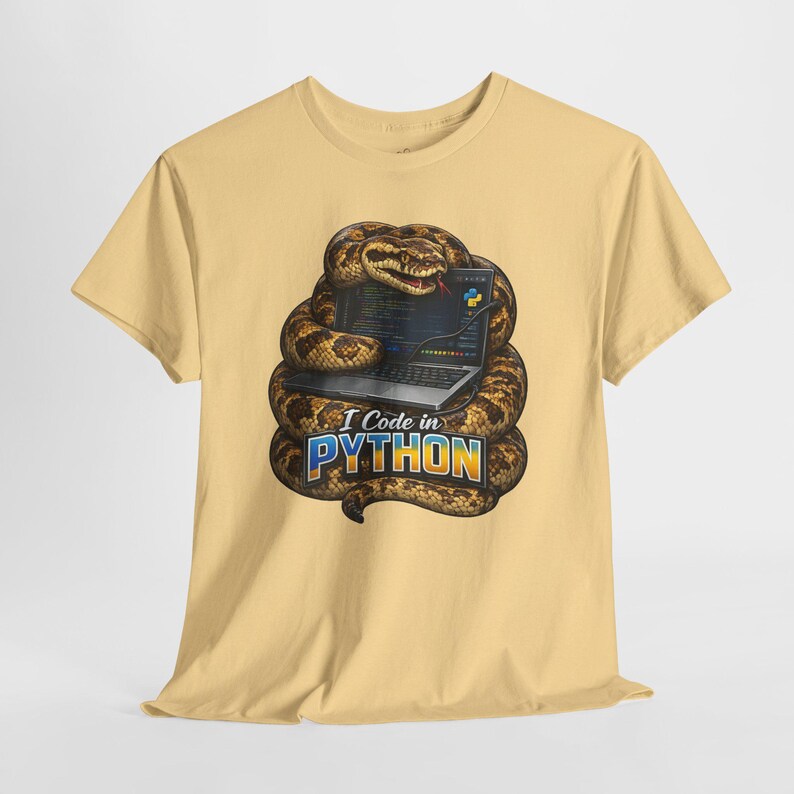 Funny Python Programmer Shirt, I Code in Python Tee, Snake Coding T-Shirt, Python Developer Gift, Software Engineer Shirt immagine 7