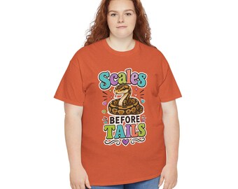 Snake Lover T-Shirt, Scales Before Tails Shirt, Ball Python Tee, Reptile Lover Gift, Snake Mom Shirt, Herpetology Gift, Cute Snake Shirt