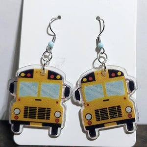 SCHOOL BUS EARRINGS | School Bus Driver Gift | Teacher Appreciation