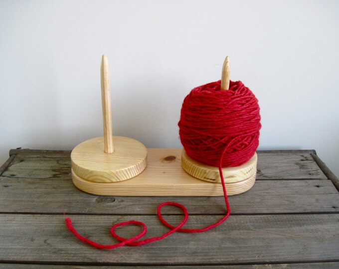 Yarn Caddy Country Pine Double Yarn Holder for Knitting and Crochet Etsy