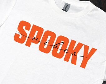 Spooky Vibes Halloween Design: Cricut & Silhouette Cut Files (Digital Download)