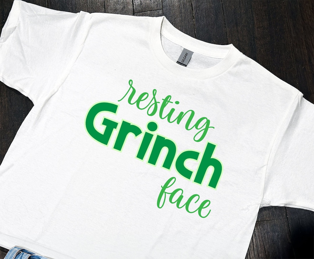 Resting Grinch Face SVG + 4 Other Files, Cricut, Silhouette, Siser