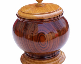 Bol en cocobolo avec couvercle en érable