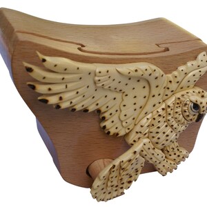 Snow Owl Puzzle Box