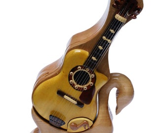 Boîte à pics de guitare acoustique avec support de cygne assorti