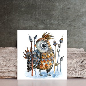 Watercolor Giclee PRINT Original Painting by Nora - bird lapwing portrait feather - Fine Art  drawing / home decor / gift idea