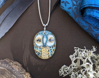 Owl Handmade Pendant Necklace | Original  jewellery | Handcrafted necklace | Owl Totem Necklace | Magic Owl charm | Owl Amulet | Wicca owl