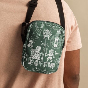 Bolso bandolera utilitario Tears of the Kingdom, bolso bandolera Legend of Zelda, bolso de hombro Zelda, bolso Hyrule Kingdom, bolso Breath of the Wild