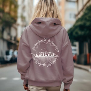 LOTR Softstyle Fleece Hoodie, Unisex, Herr der Ringe Hoodie, LOTR Kapuzen-Sweatshirt, Hobbit Kleidung, Tolkien Shirt, Mittelerde
