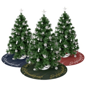 One Ring to Rule Weihnachtsbaum-Rock, 44", Herr der Ringe Winter-Baum-Rock, Herr der Ringe-Urlaubsbaum-Rock, Ringe der Macht-Rock