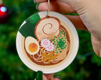 Ramen Ceramic Ornament, Japanese Ramen