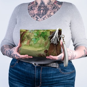 Bolso de maquillaje de cuero vegano LOTR, bolso de maquillaje El Señor de los Anillos, bolso LOTR, bolso clutch Tolkien, bolso de la Tierra Media, bolso de maquillaje Hobbit