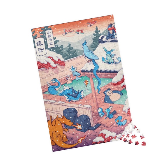 温泉ポケモンパズル：リザードンテーマ、1014 ピース。 - Etsy 日本