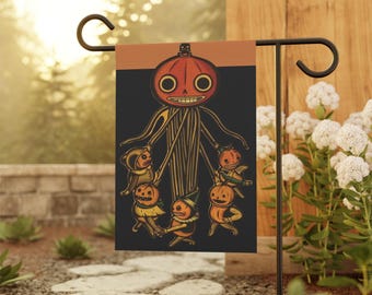 Gepersonaliseerd spandoek over de tuin: spookachtig halloweendecor