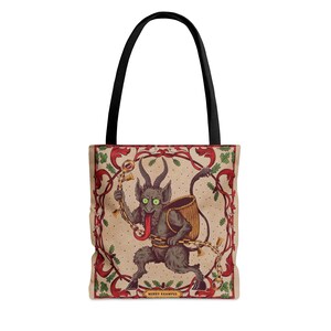 Krampus Holiday Tote Bag: Scary Christmas Shoulder Bag image 5