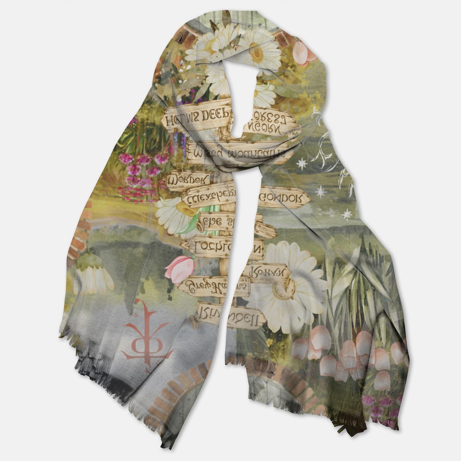 Hobbit Spring Floral Pashmina Scarf
