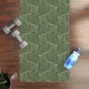 Esterilla de yoga con hojas de Lorien: Esterilla de gimnasio para entrenar con El Señor de los Anillos imagen 1