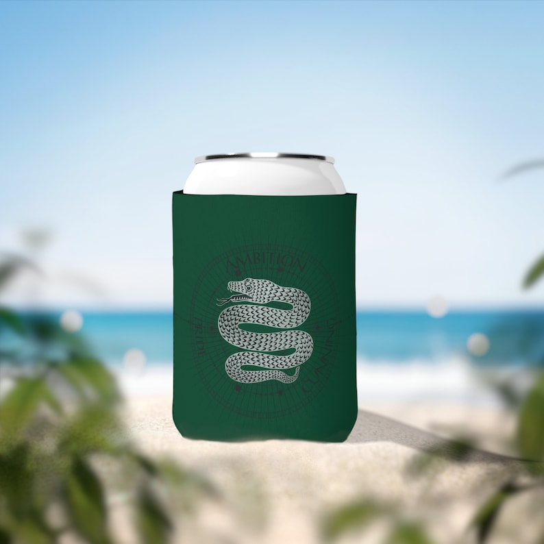 Starry Slytherin Snake Can Cooler Sleeve, Wizarding World Coozie image 9
