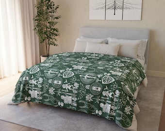 Tears of the Kingdom Sherpa Blanket: Zelda Fleece, Hyrule Home Decor