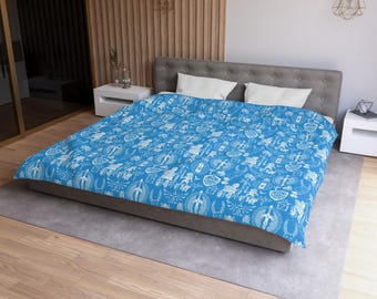 Funda nórdica Tears of the Kingdom: Túnica azul Zelda Bedding