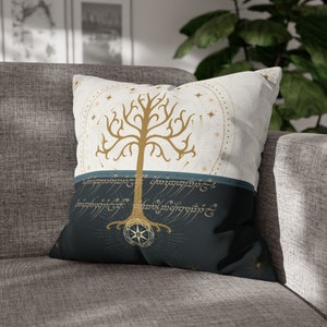 Funda de almohada del Árbol Real de Gondor: Decoración del hogar de la Tierra Media