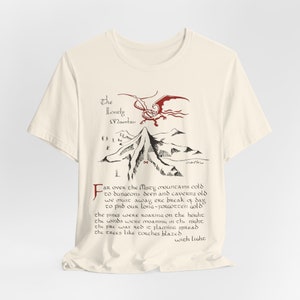Misty Mountain Unisex Jersey Kurzarm T-Shirt, Herr der Ringe T-shirt, LOTR Shirt, Tolkien Hobbit Shirt, Mittelerde Kleidung