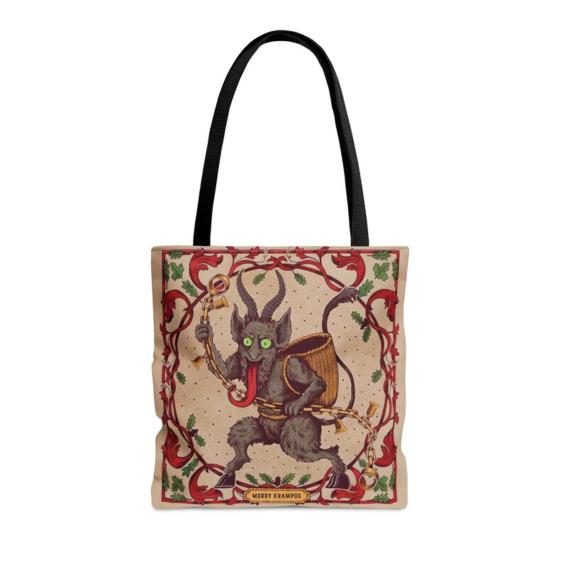 Krampus Holiday Tote Bag: Scary Christmas Shoulder Bag image 8