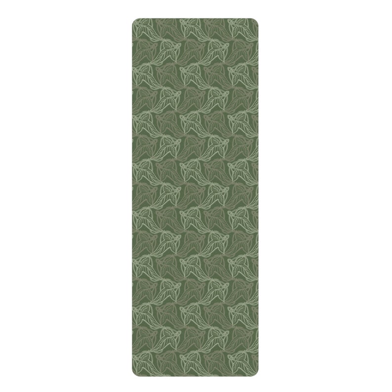 Esterilla de yoga con hojas de Lorien: Esterilla de gimnasio para entrenar con El Señor de los Anillos imagen 3