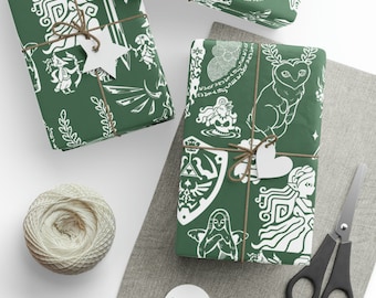 Tears of the Kingdom Wrapping Paper: Zelda Triforce Gift Wrap