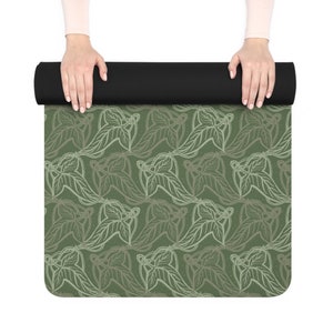 Esterilla de yoga con hojas de Lorien: Esterilla de gimnasio para entrenar con El Señor de los Anillos imagen 2