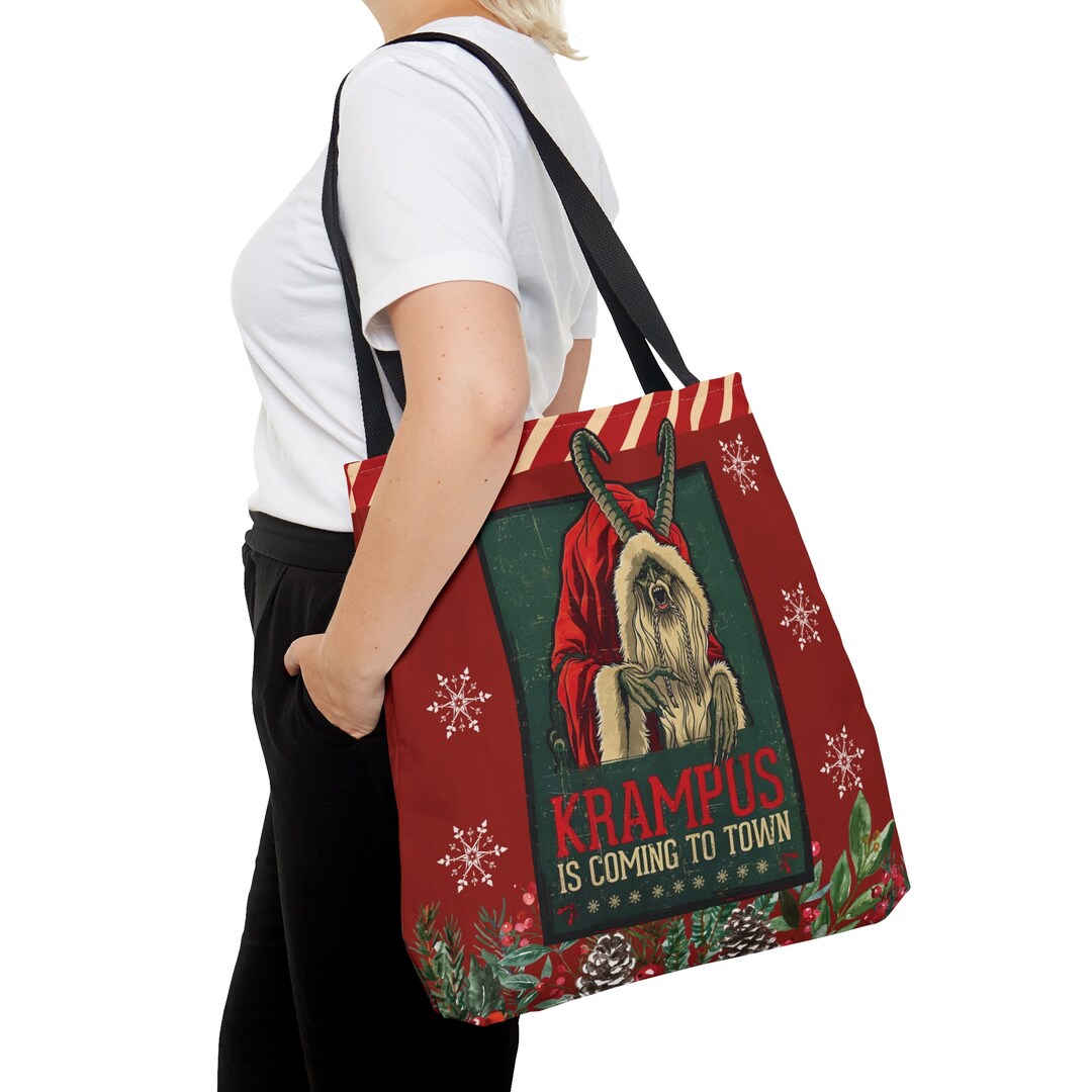 Krampus Tote Bag AOP Scary Christmas Tote Bag Dark Etsy