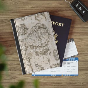 Mittelerde Karte Passhülle, Herr der Ringe Passhülle, LOTR Passhülle, Tolkien Reisezubehör, Hobbit Passhülle
