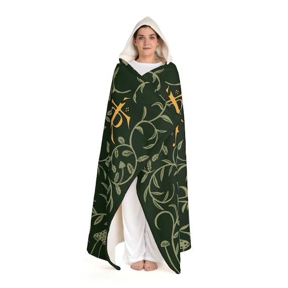 Tolkien Vines Hooded Sherpa Fleece Blanket Lord of the Rings Hooded Blanket LOTR Snuggle Blanket Ring of Power Blanket Etsy
