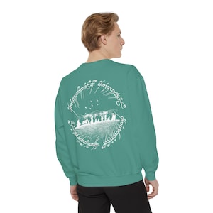 Sudadera ESDLA, unisex, prenda teñida, sudadera de El Señor de los Anillos, sudadera ESDLA, ropa de hobbit, camiseta de Tolkien, ropa de la Tierra Media