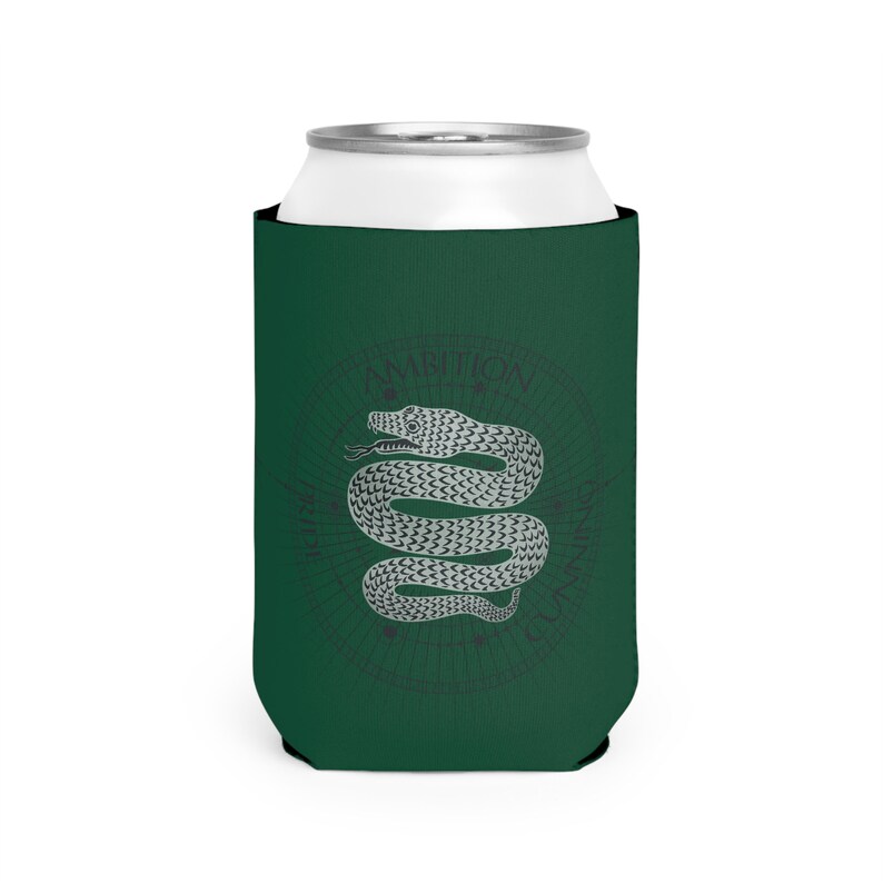 Starry Slytherin Snake Can Cooler Sleeve, Wizarding World Coozie image 4