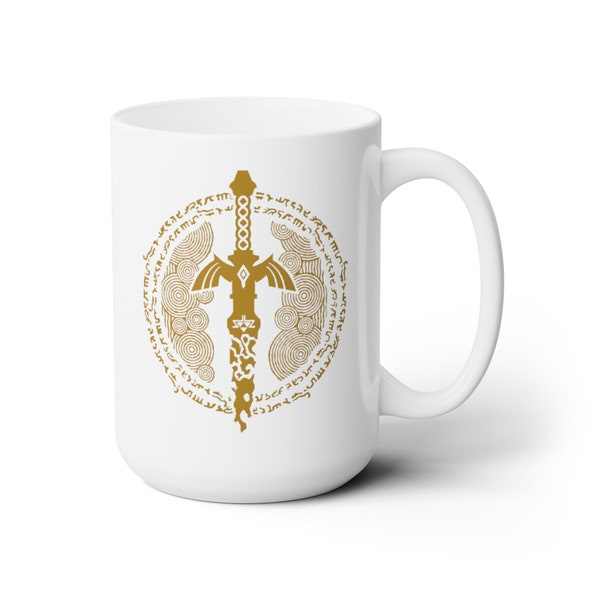 Tears of the Kingdom Ceramic Mug, 15oz, Tears of the Kingdom Coffee Mug, Legend of Zelda Mug, Breath of the Wild Coffee Cup